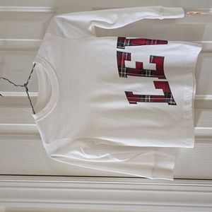 LEVIS SIGNATURE BRAND BOYS OFF-WHITE LONG SLEEVE TEE SHIRT SIZE 4
